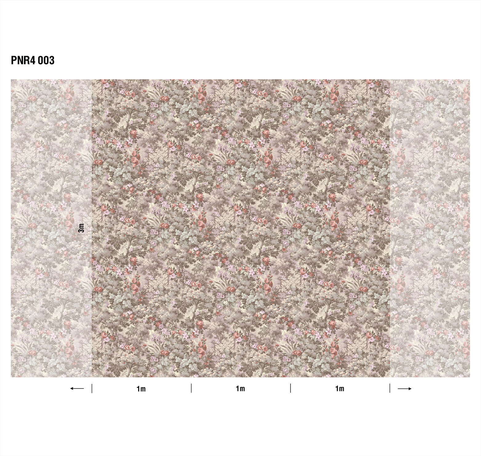 Панно Loymina Панорама Английский сад: панорамный паттерн PNR4 003 3×1 фото в интерьере